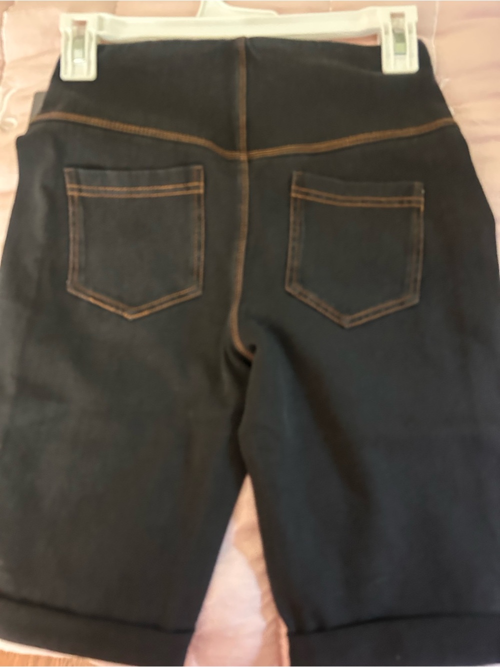 LYSSE Women's Dark Indigo Denim stretchy Bermuda Shorts, XS, NWT - Picture 11 of 12